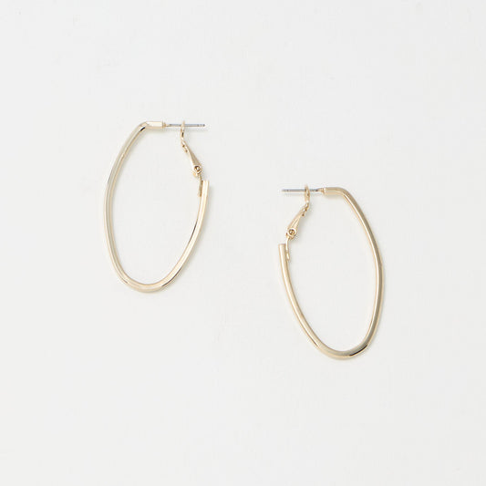 メタル ビッグ Oモチーフ フープピアス