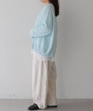 ウールカシミアVネックニット