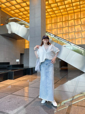 カットオフデニムマーメードスカート