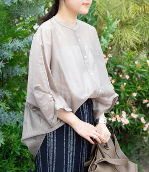 2wayシアーサテンブラウス