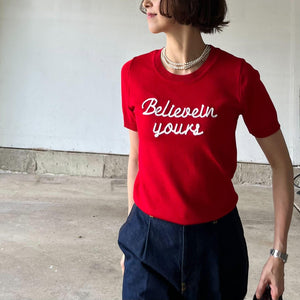 刺繍ロゴニット