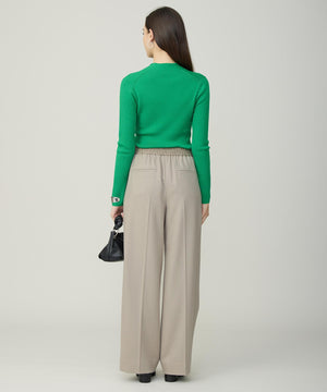 ウォッシャブルライトウール ストレートパンツ