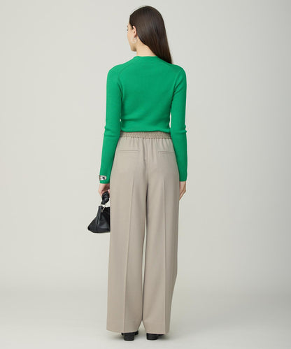 ウォッシャブルライトウール ストレートパンツ