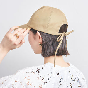 コットン バックリボン キャップ UV