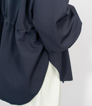 カットジョーゼットウエストマークブルゾン