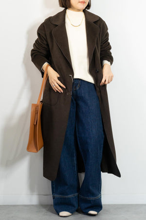 ニットパイルチェスターコート