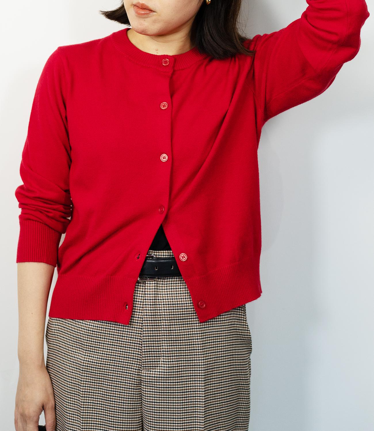 ふんわりタッチクルーネックカーディガン