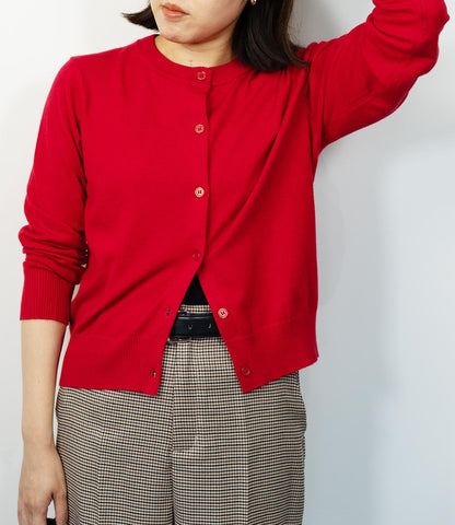 ふんわりタッチクルーネックカーディガン