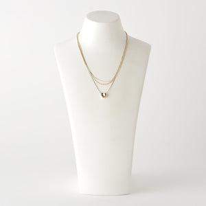 イビツ ハート 3連ネックレス