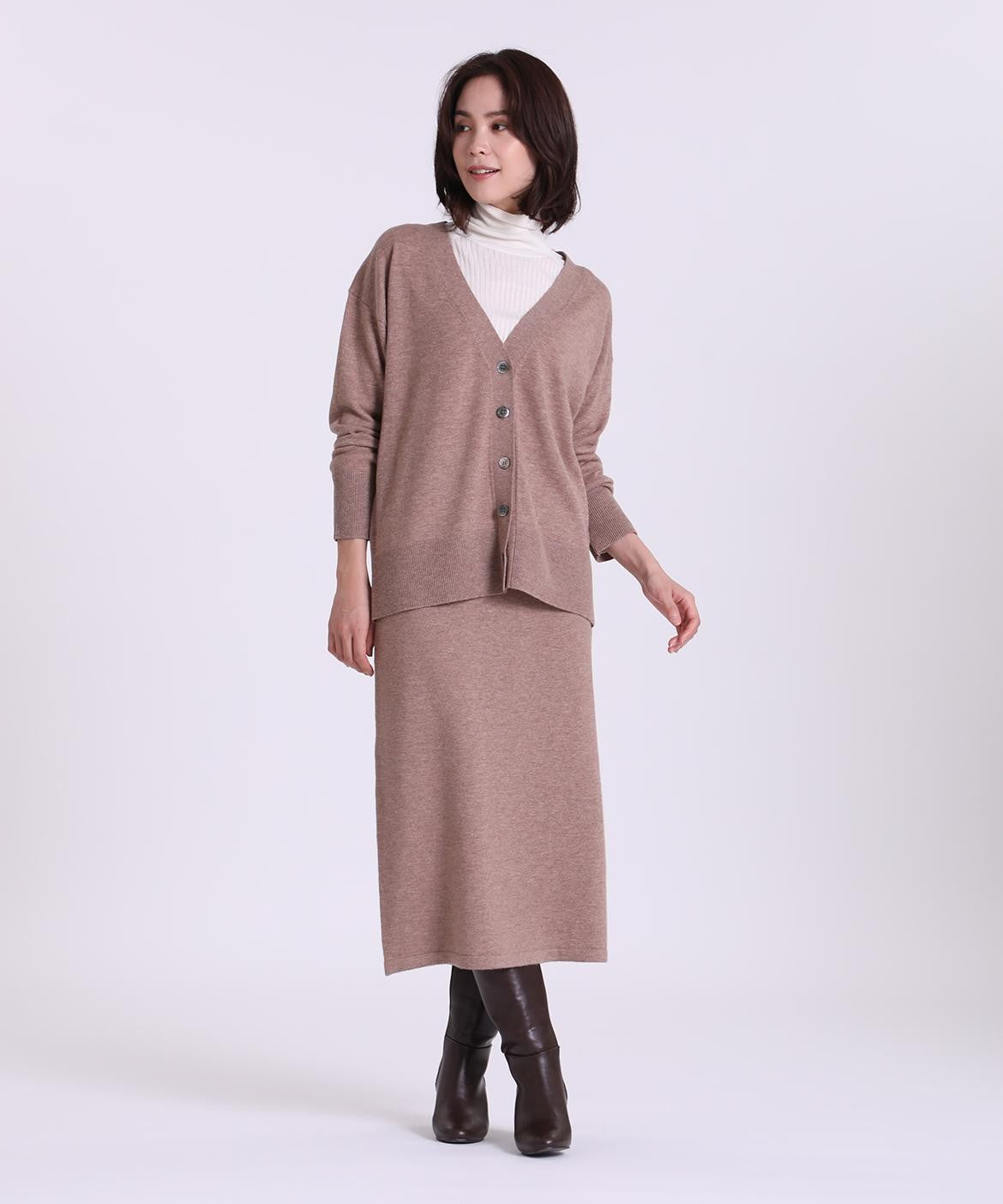 ストレートウールニットスカート