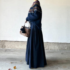 タックデニムマキシスカート