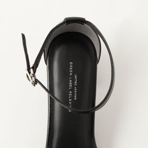 チャンキーパテッドサンダル（4.5cmヒール）