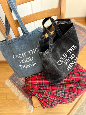 ロゴデニムトート