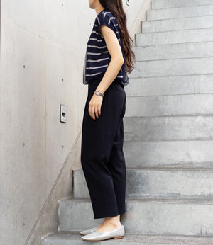 チュールレイヤードボーダーニット