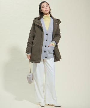 ウーステッドウール リブタートルネック ニット