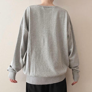 カシミアVネックニット