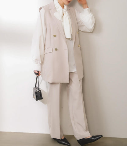 ストレッチストレートテーパードパンツ