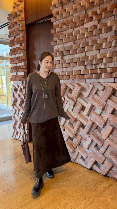 スエードライクフレアスカート