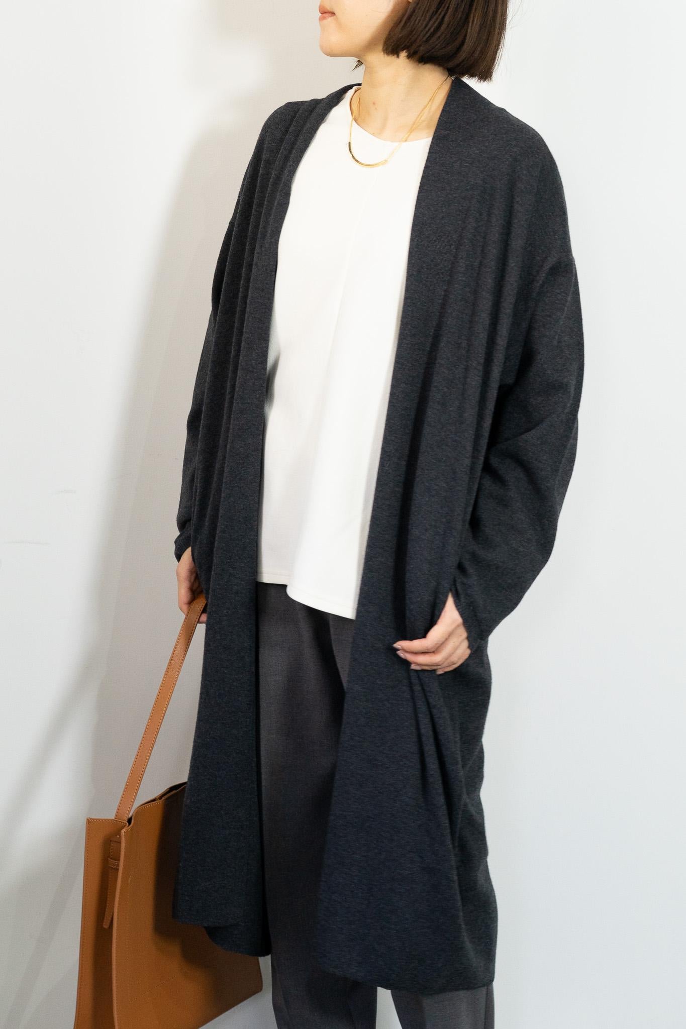 着流しニットコーディガン