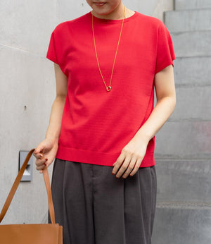 コンパクトフレンチスリーブニットT