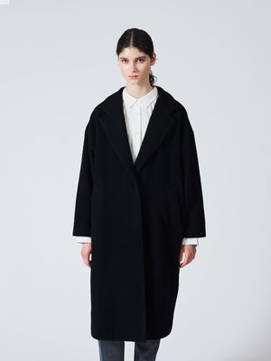 mizuiro ind ウールブレンドスタンドカラーコート