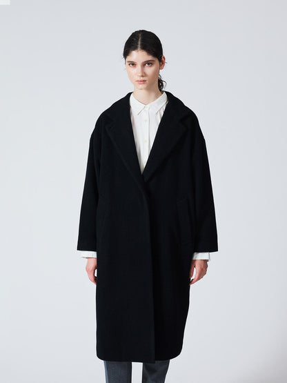 mizuiro ind ウールブレンドスタンドカラーコート