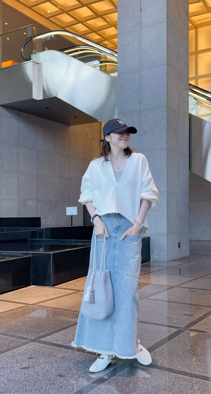 カットオフデニムマーメードスカート