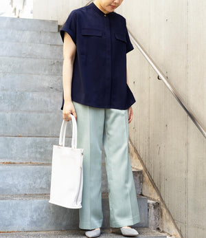 きれいめフラップサファリブラウス