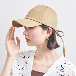 コットン バックリボン キャップ UV