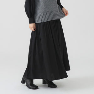 【百田夏菜子さん着用】【洗える】ツイル ギャザー スカート（S〜M）