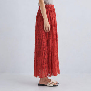 2WAY レース ロング スカート
