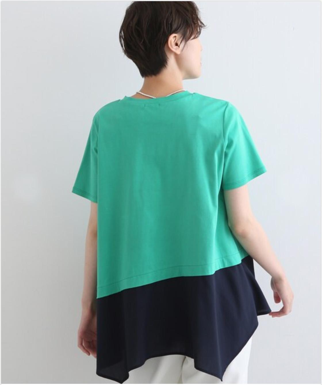 アシメシャツコンビTシャツ