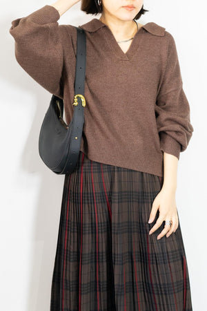 スキッパーニットプルオーバー