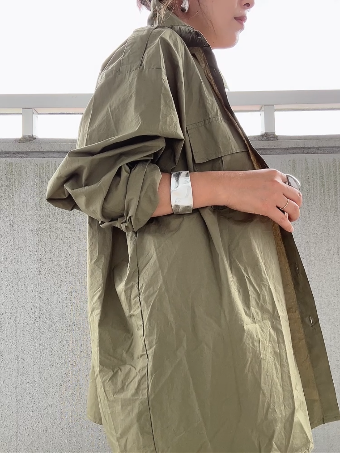 ミリタリーウォッシュオーバーシャツ