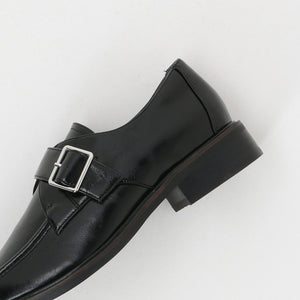 スクエア モンク ストラップ シューズ / モンクシューズ 撥水