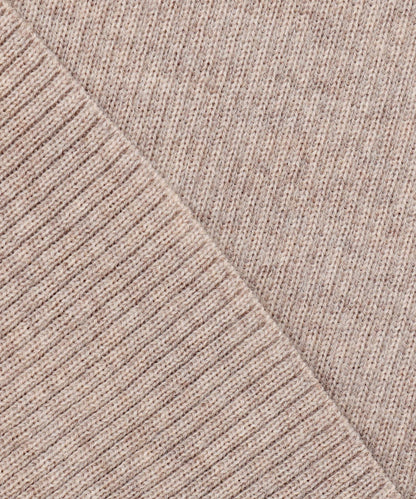 ウーステッドウール リブタートルネック ニット