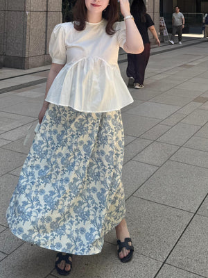 フローラル総柄マキシスカート