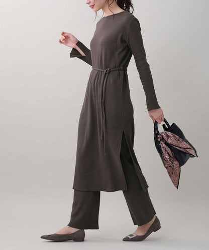 リブテレコパンツ