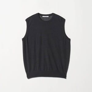 ウールナイロン シアーノースリーブニット