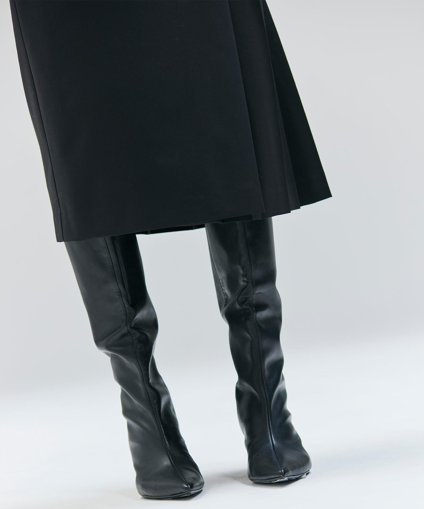 ZEPHYR / ウールライクアシンメトリープリーツスカート