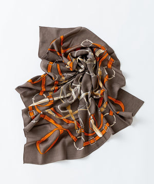 ウールカシミヤ デザイン ストール