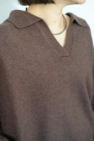 スキッパーニットプルオーバー