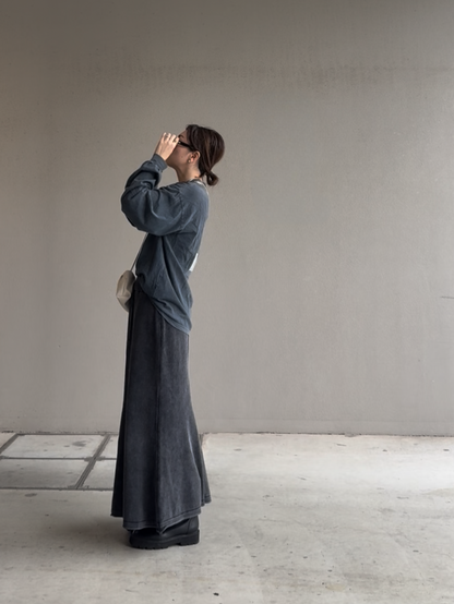 ヴィンテージウォッシュニットスカート