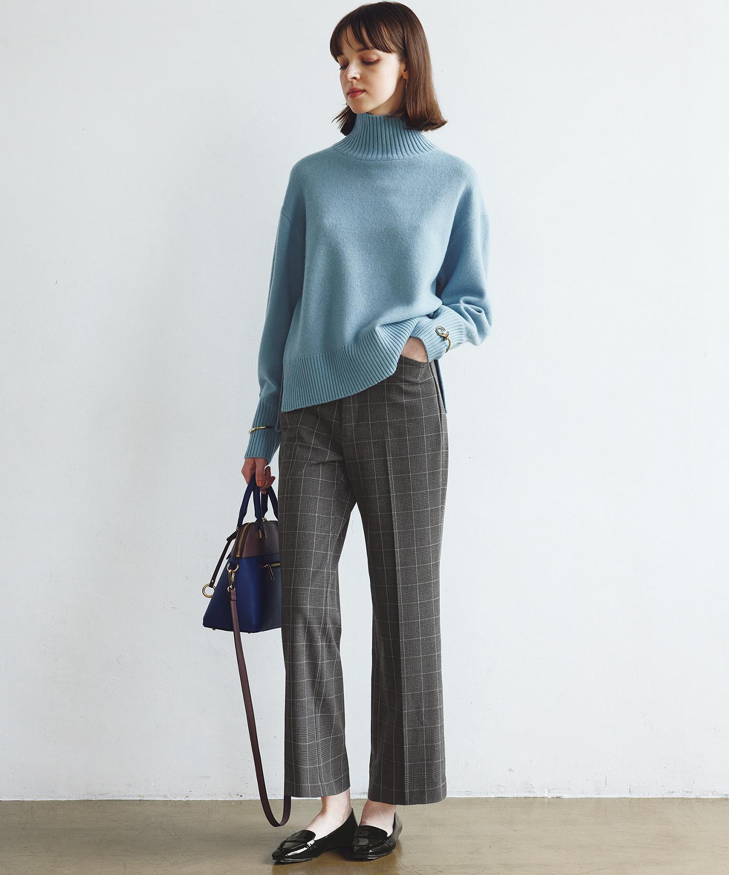 ウールカシミヤミックス ロールネック ニット