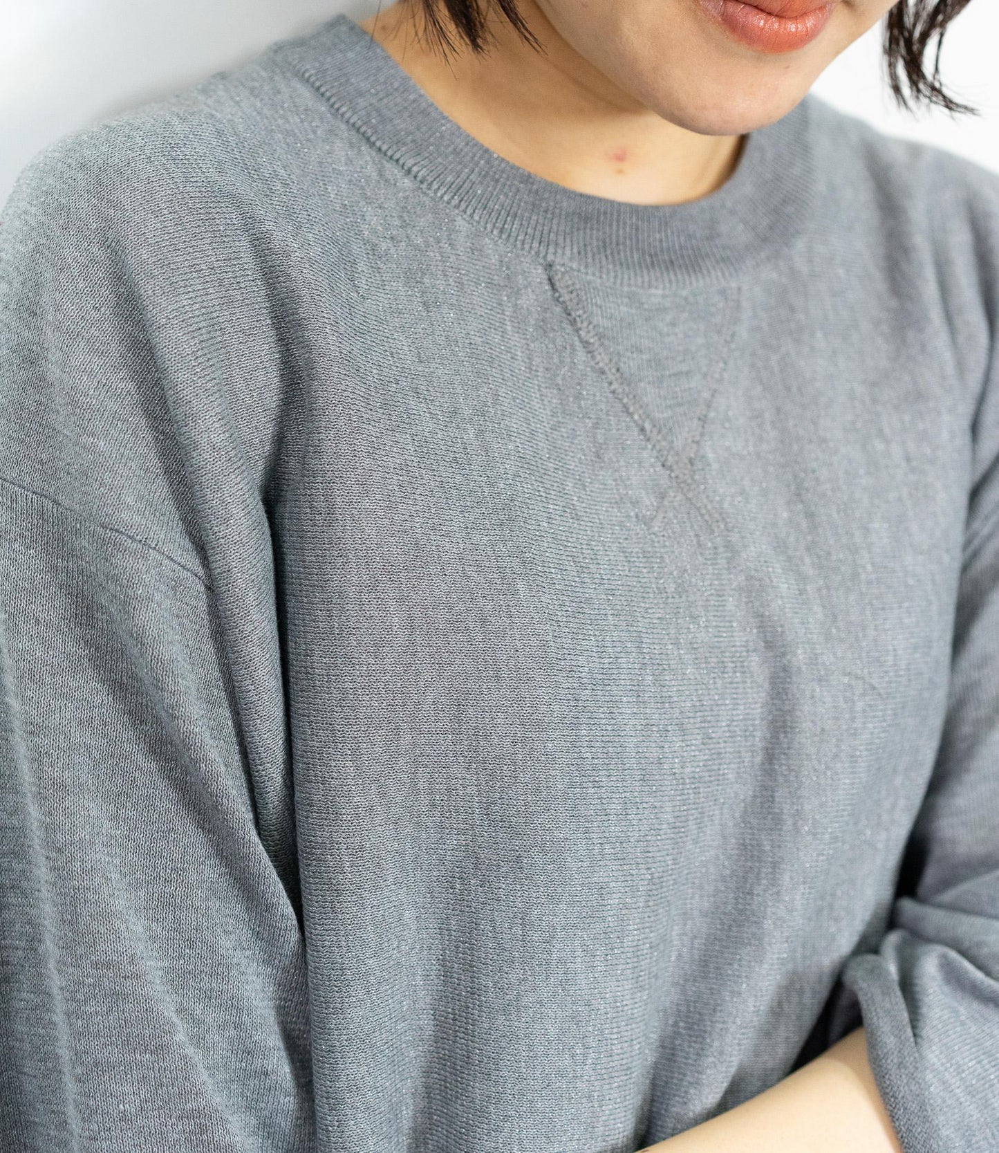スウェットライクニットTシャツ