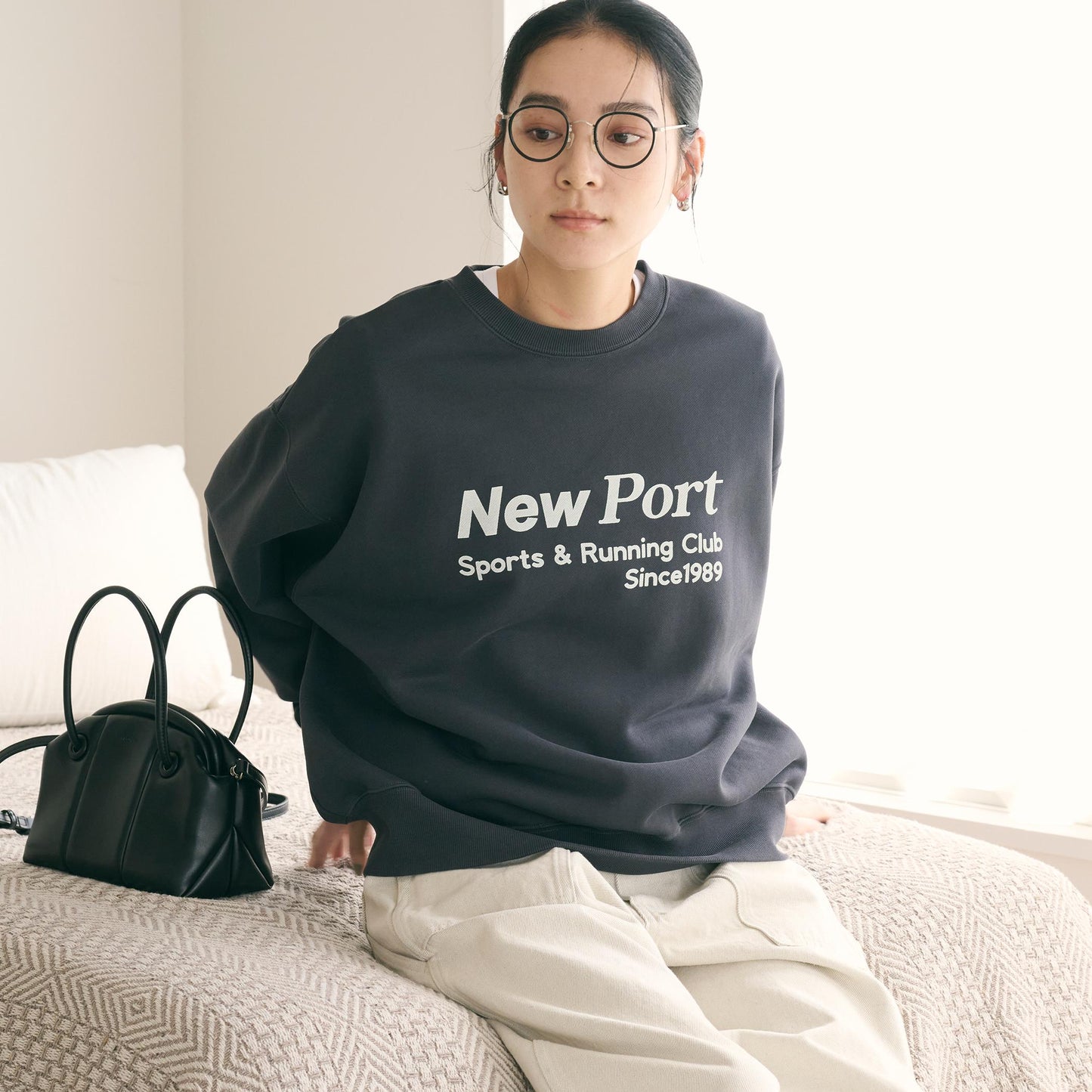 コットン裏毛 ロゴスウェット プルオーバー