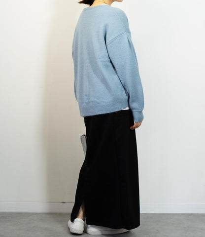 フォックス混カーブカーディガン