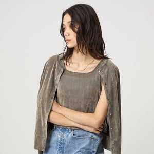 シアー フロッキー タンクトップ