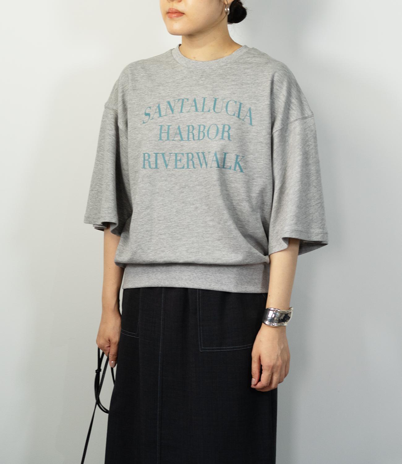 フレア袖レタリングTシャツ