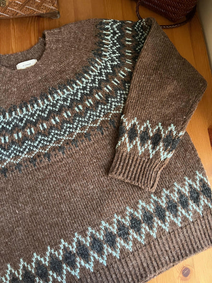 チョコレートBROWNノルディックセーター